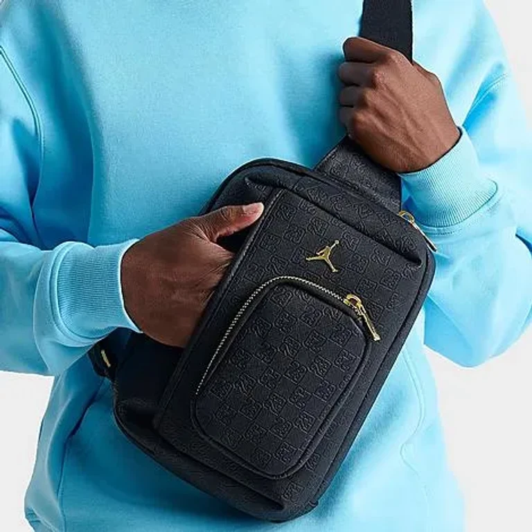 Jordan Monogram Sling Bag (3L) in Black