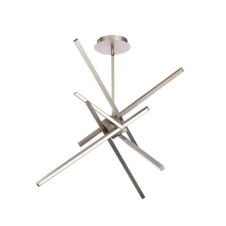 WAC Parallax 3000K 6-Light Pendant Light in Brushed Nickel - PD-73129-BN