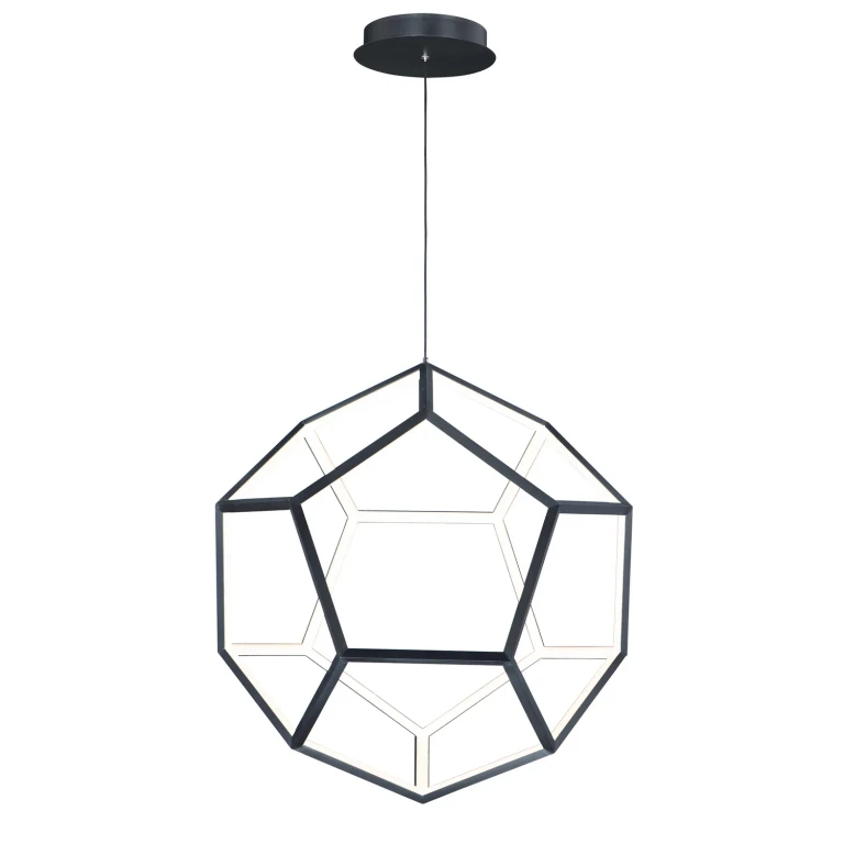 Black LED Pendant from the Penta Collection