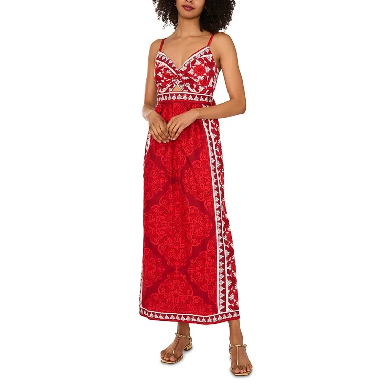 1.state Twist Front Maxi Dress