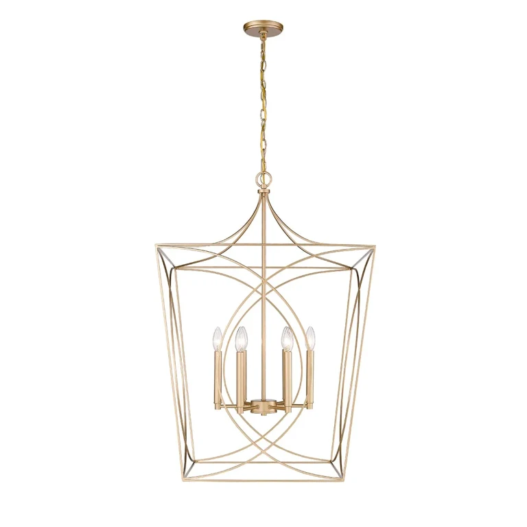 Tracy 6-Light Pendant Light In Painted Modern Gold