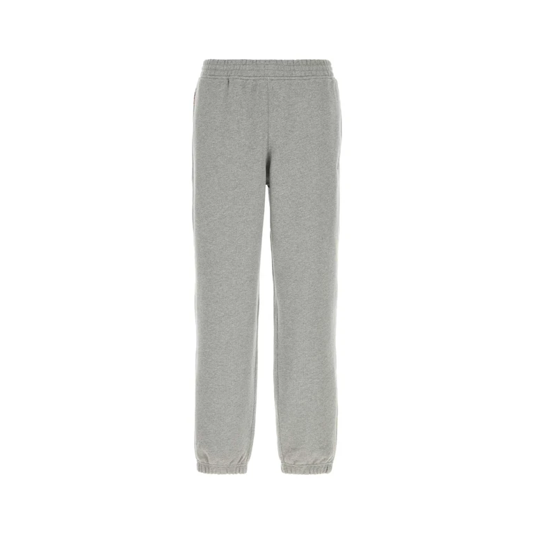 Burberry Grey Cotton Joggers Palegreymelange Pantaloni - Men