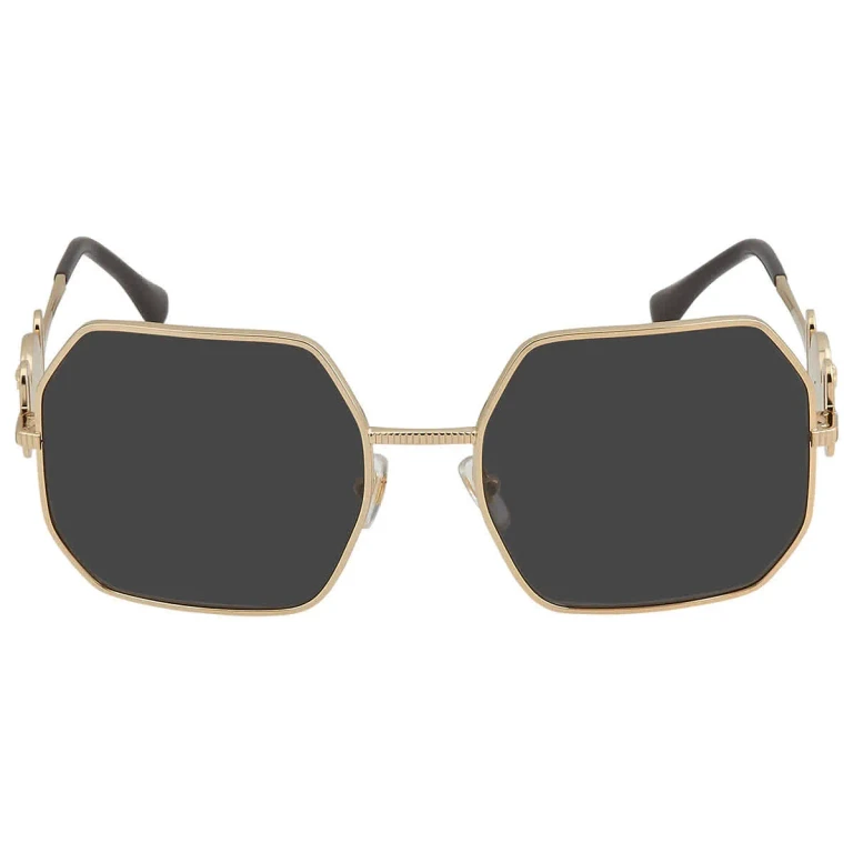 Versace Dark Gray Irregular Ladies Sunglasses VE2248 100287 58