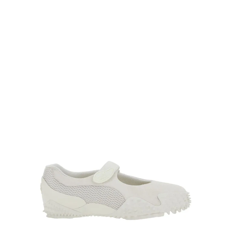 Puma mostro Fey White Sneakers With Touch-strap Closure And Rubber Sole With Cleats In Suede And Mesh Man