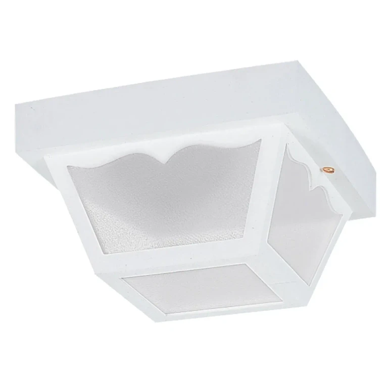 White One Light Outdoor Flush Mount from the Outdoor Ceiling Collection