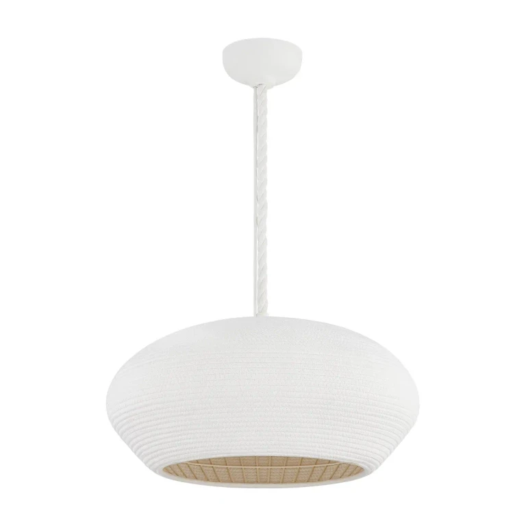 Gesso White Pendant from the Ferndale Collection