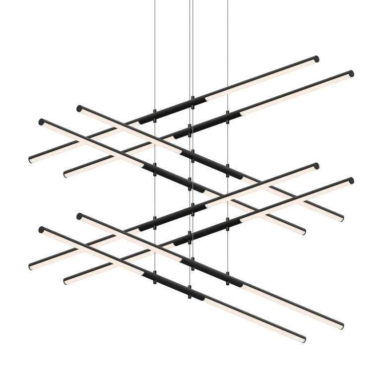 Tik-Tak 16-Light Pendant Light in Satin Black