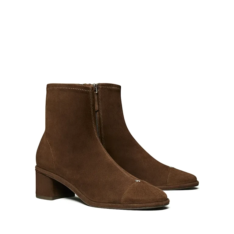 Tory Burch Women's Cap Toe Suede Ankle Boots