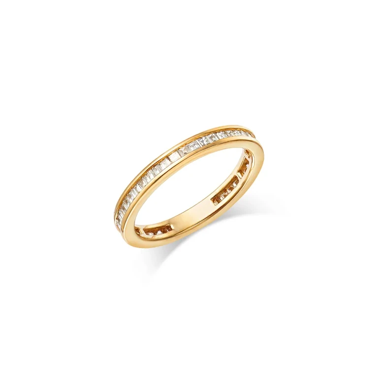 Diamond Baguette Eternity Band in 14K Yellow Gold, 0.75 tcw