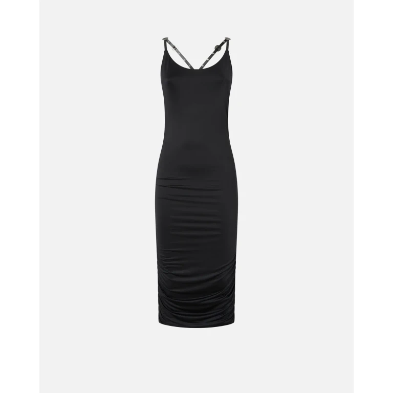 Pinko - Robe midi fourreau brillante à bretelles croisées