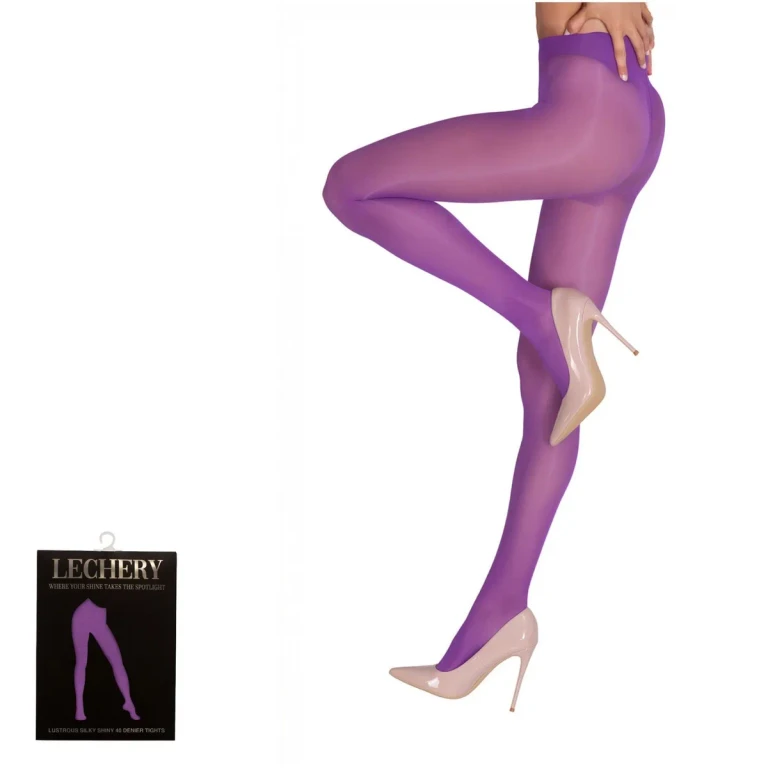 Shiny Semi-Opaque Nylons – 40 Denier Pantyhose | Purple