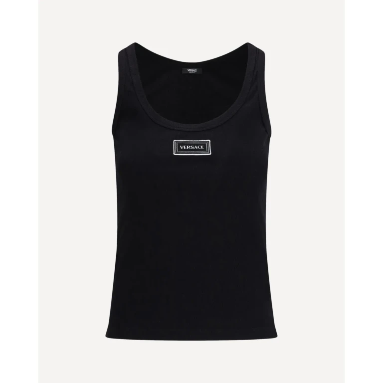 VERSACE Tank Top in cotton rib stretch Female 42