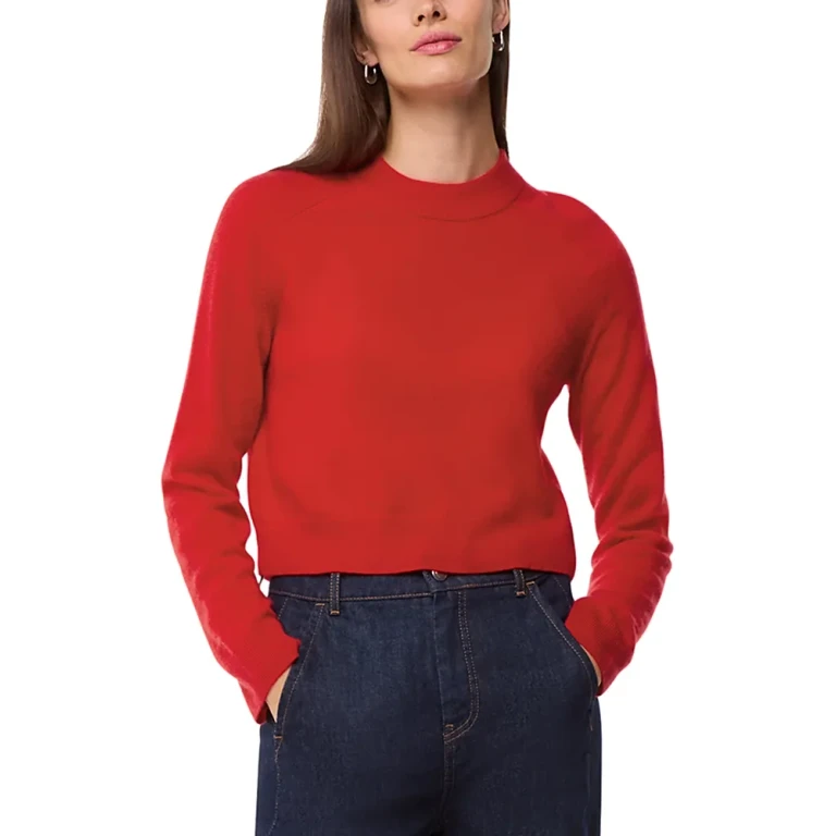 Whistles Cropped Crewneck Cashmere Sweater