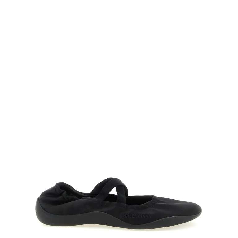 Shibuya Bicolour Polyester Mary Jane Flats with Logo (853993W2H8L1010)