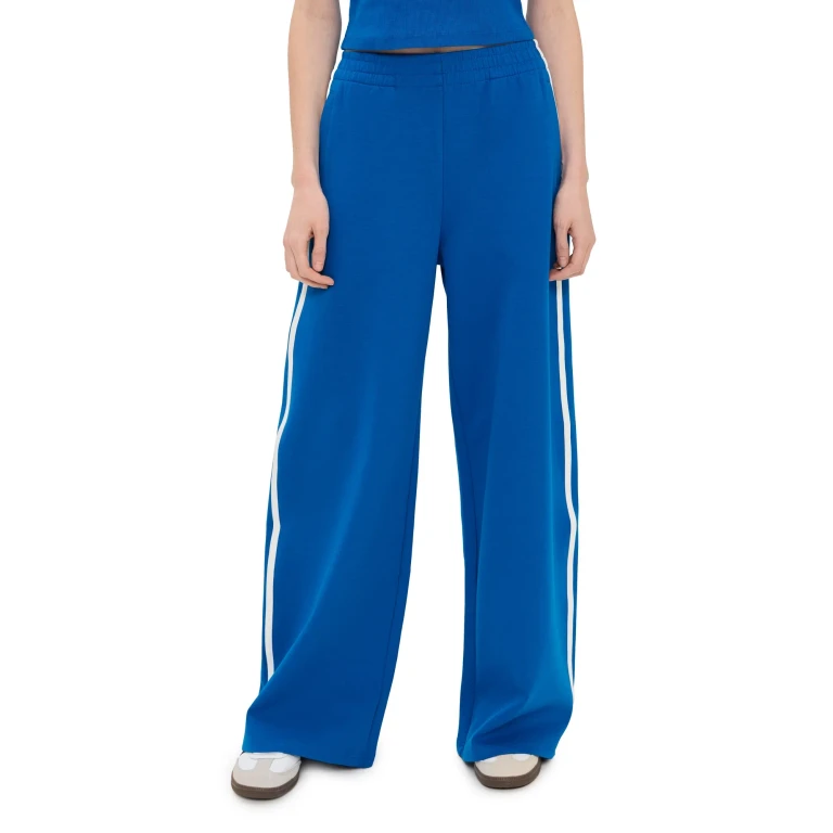 perfectwhitetee Travel Wide Leg Pants Cobalt M