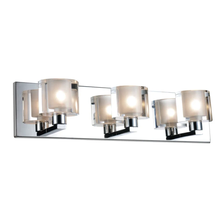 Chrome Three Light Wall Sconce from the Tina Collection