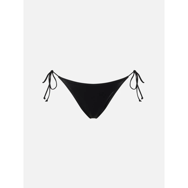 MC2 Saint Barth Marielle Black Lamina Effect Bikini Briefs