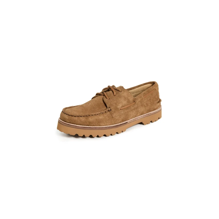 Sperry Ao 3 Lug Suede Boat Shoes Tan/Bronze 9.5