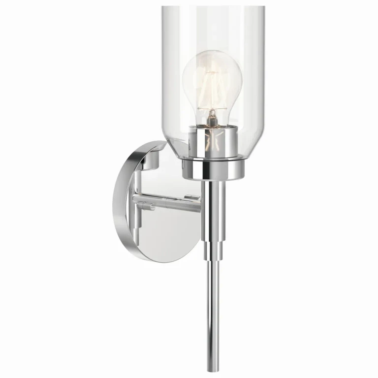 Chrome One Light Wall Sconce from the Madden Collection