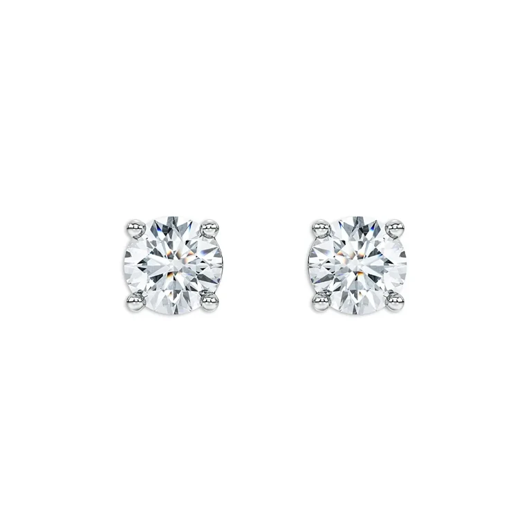 Swarovski 14K White Gold Eternity Certified Lab Grown Diamond Stud Earrings