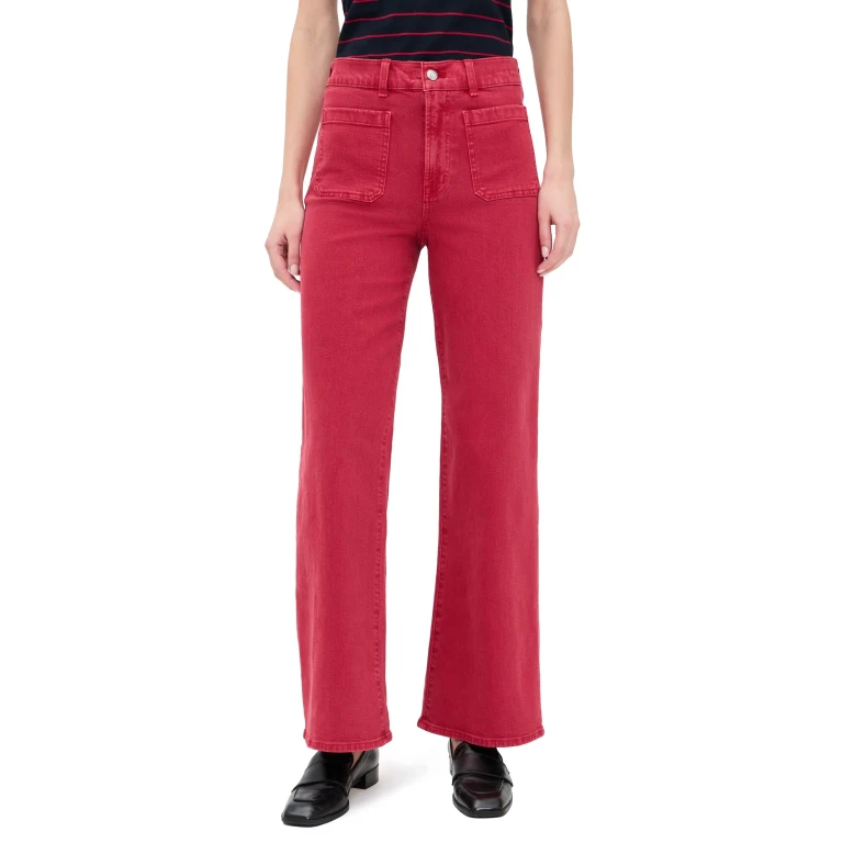 Madewell The Emmy Wide-Leg Pants Cherry 27