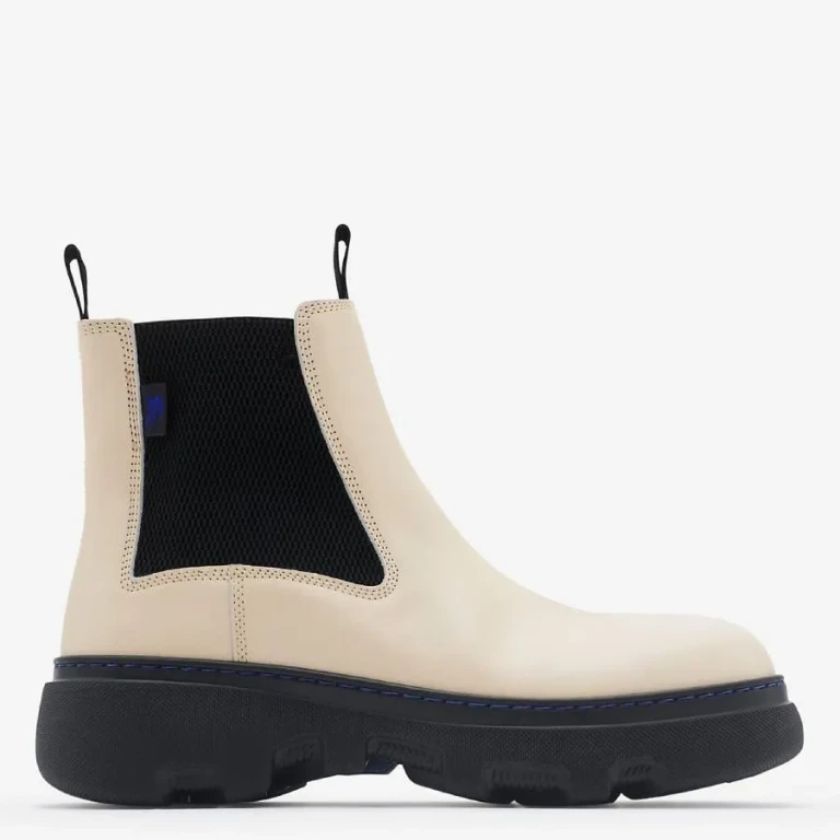 Burberry Leather Creeper Low Chelsea Boots