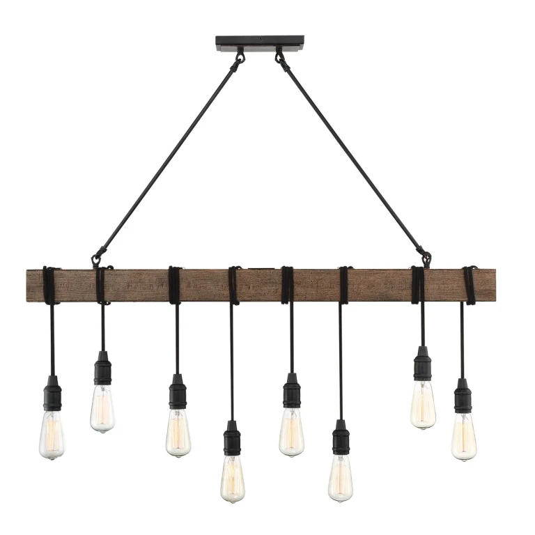 Savoy House Burgess 8-Light Linear Pendant in Durango - 1-990-8-41