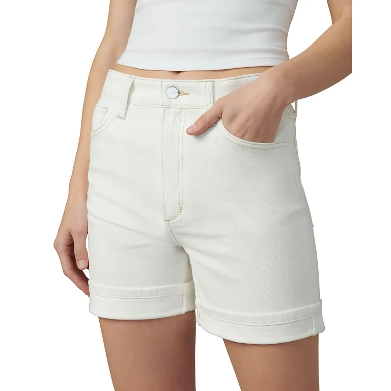 Joe's Jeans The Joey High Rise Cuffed Jean Shorts in Milk