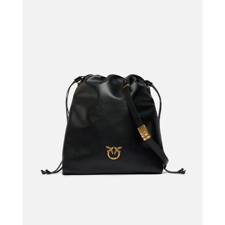 Pinko - Sac porté épaule moyen Slouchy Bag vertical en cuir