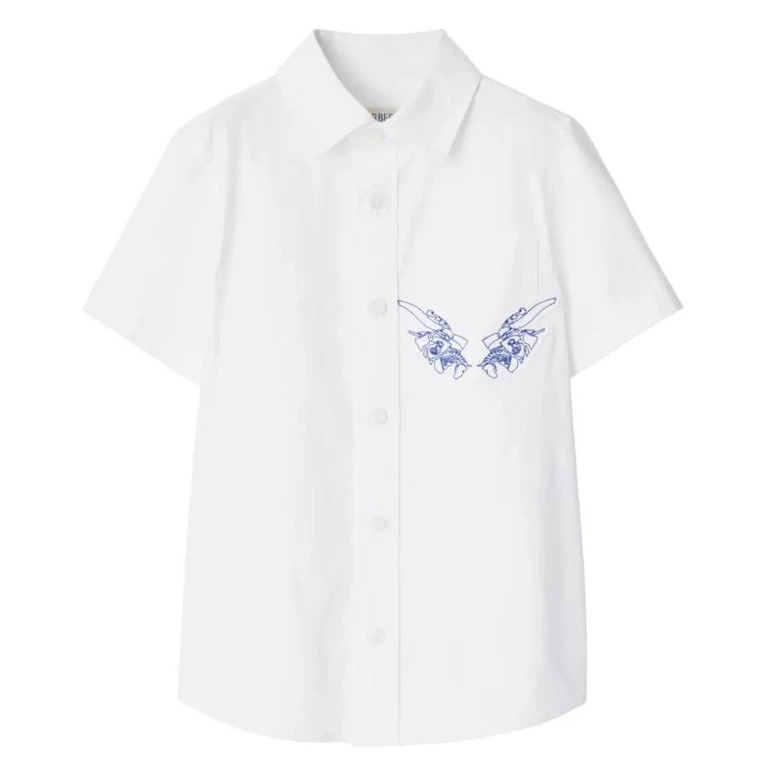 Burberry Kids EKD Applique Short-Sleeved Shirt