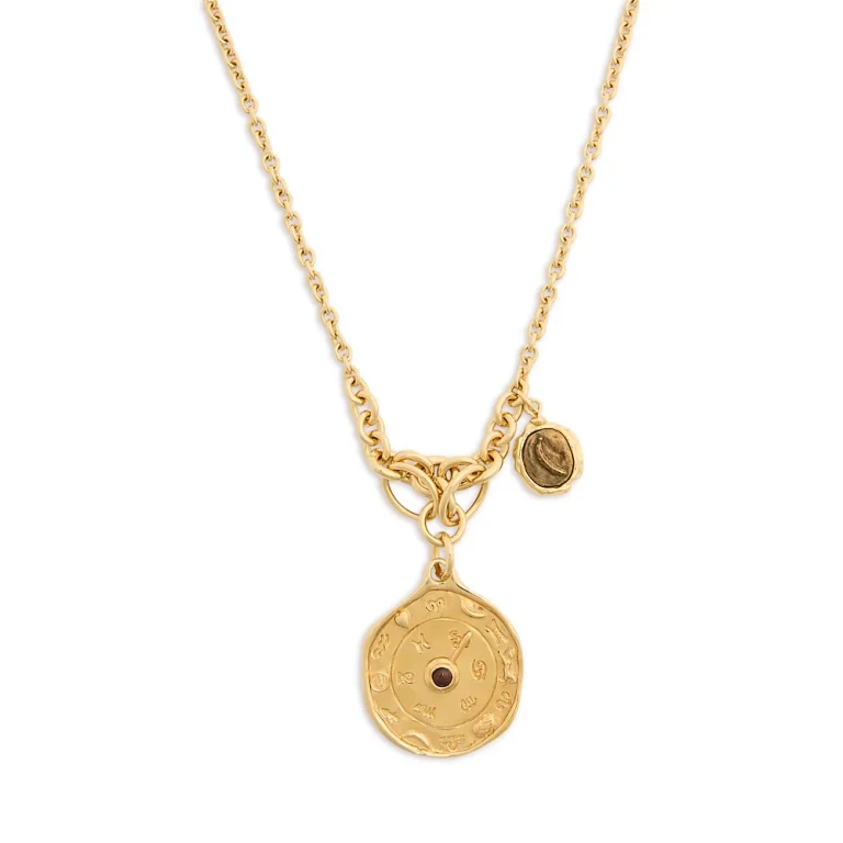 Chloe Medal Necklace, 28.5-31