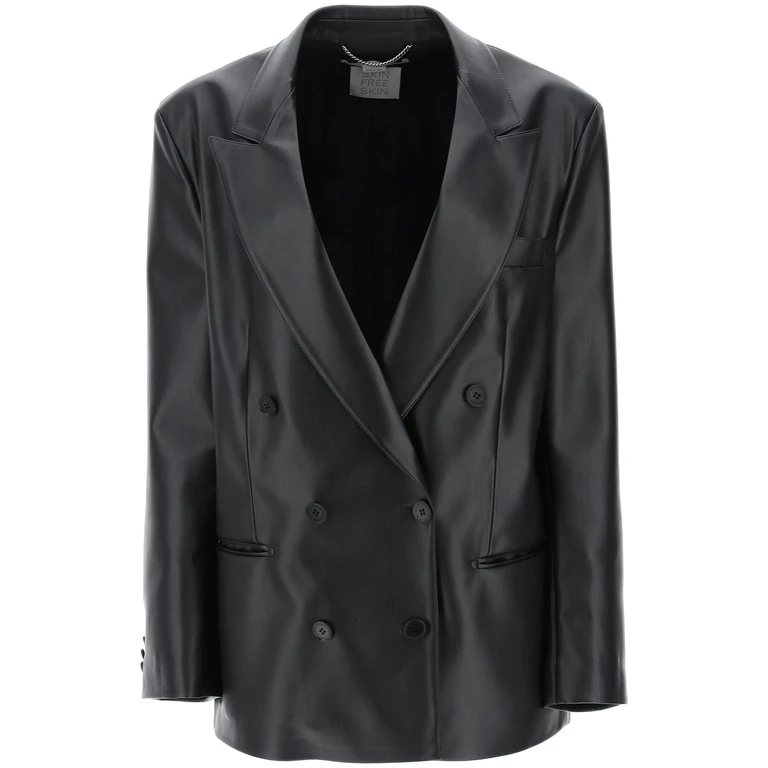 Stella McCartney Double-breasted Jacket In Vegan Leather