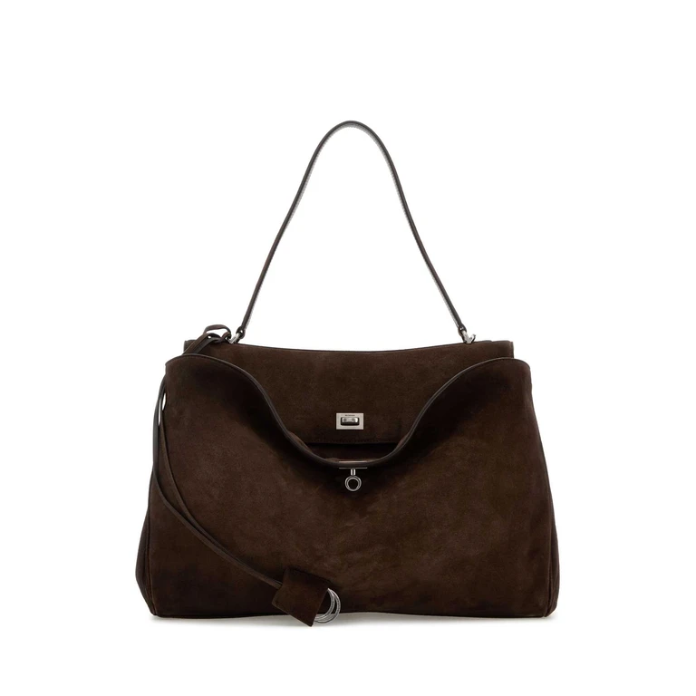 Dark Brown Suede Large Rodeo Handbag Light Espresso Borse A Mano - Men