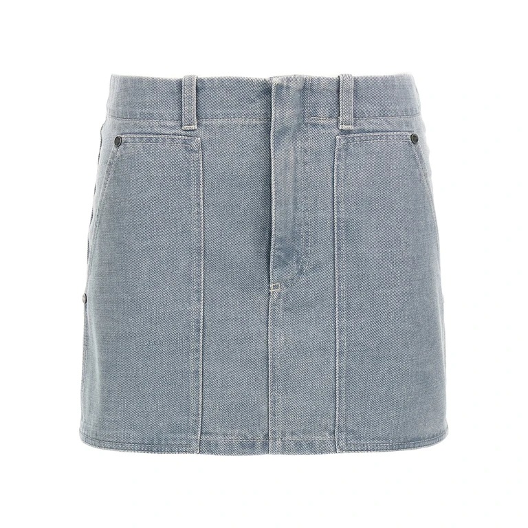 Fendi Gray Cotton Long Skirt - Women