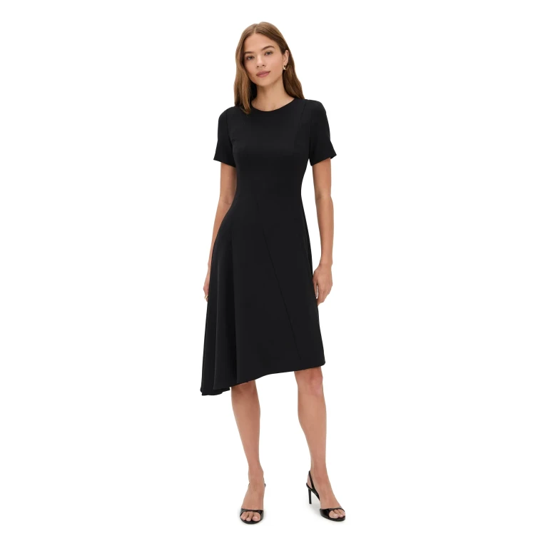 Black Halo Olcay Asymmetrical Dress Black 0