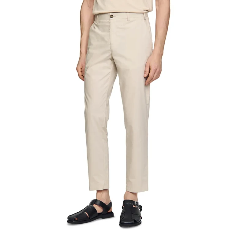 Sandro Talon Cotton Carrot Cut Pants