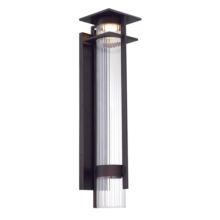Kittner 26" Outdoor Wall Light in Oil Rubbed Bronze with Gold Highlight