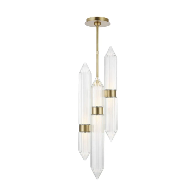 Plated Brass LED Pendant from the Langston Collection