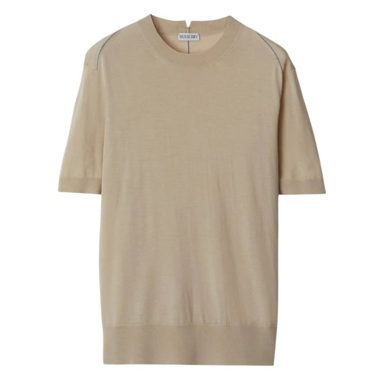Burberry Crew-Neck Wool Knitted T-Shirt