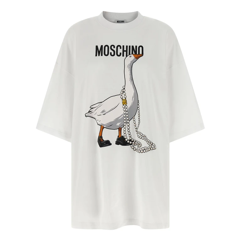 Goose dress White Cotton - Femme