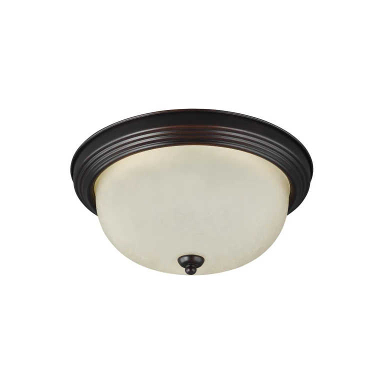 Bronze One Light Flush Mount from the Geary Collection