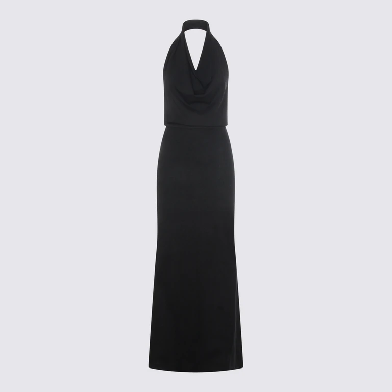 Aya Muse Black Cashmere Dress