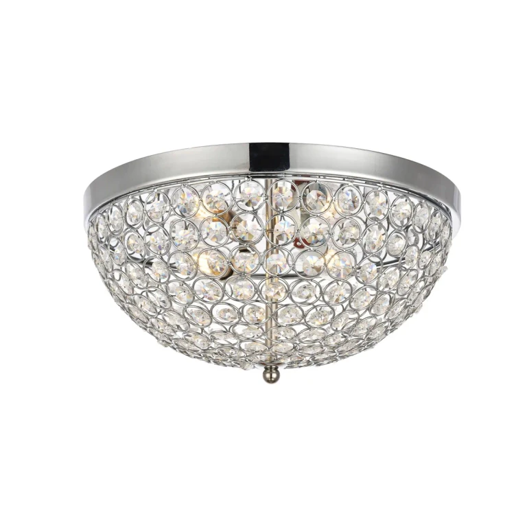 Chrome Three Light Flush Mount from the Taye Collection