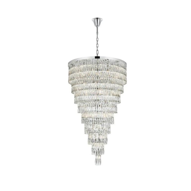 Chrome 61 Light Chandelier from the Josephine Collection