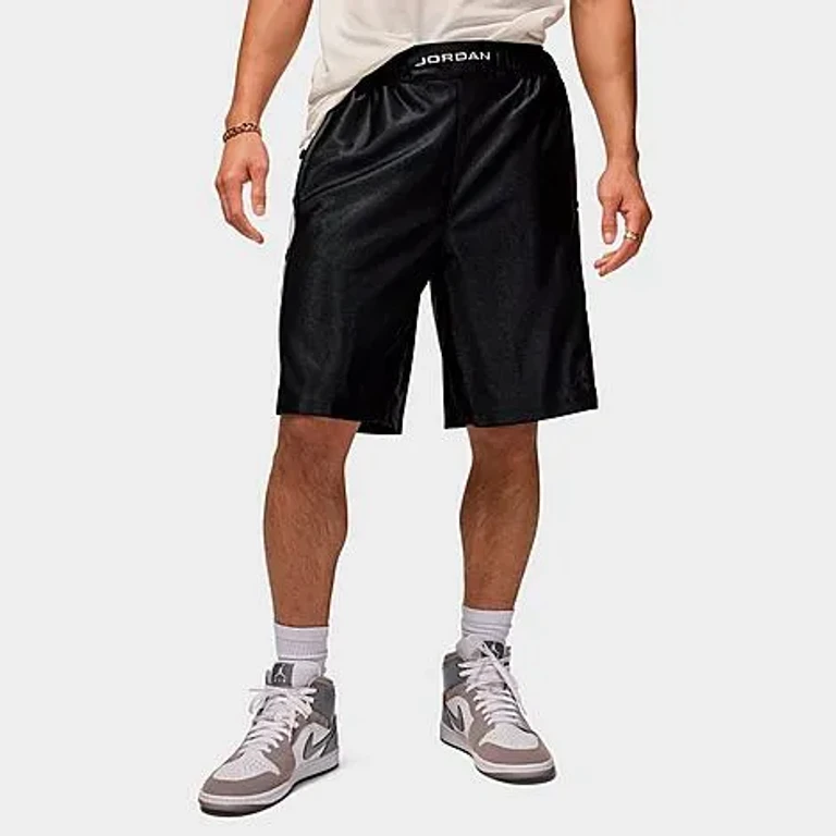 Jordan Men's Brooklyn Cat Scratch Basketball Shorts in Black/White Size: XS