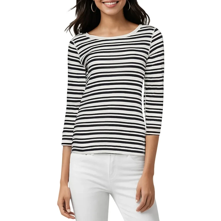 Three Dots Boat Neck Tee