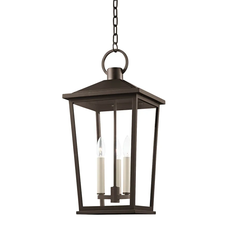 Soren 3-Light Outdoor Lantern in Textured Bronze W/ Hl