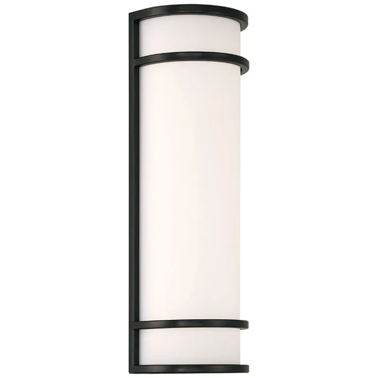 Black LED Outdoor Wall Mount from the Cove Dual Voltage Collection