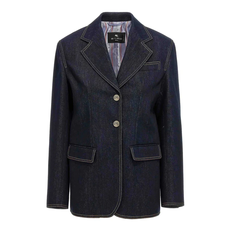 Etro Single-breasted Denim Blazer