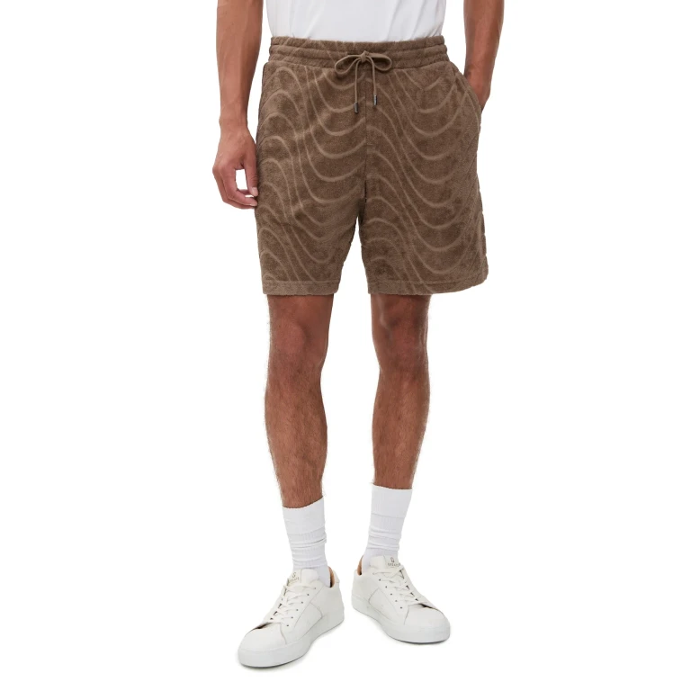 Frescobol Carioca Augusto Cotton Blend Fibra Jacquard Shorts Khaki XL